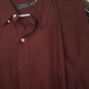 Polo by Ralph Lauren Men's Dark Red Shirt-no tags but only tried on/new